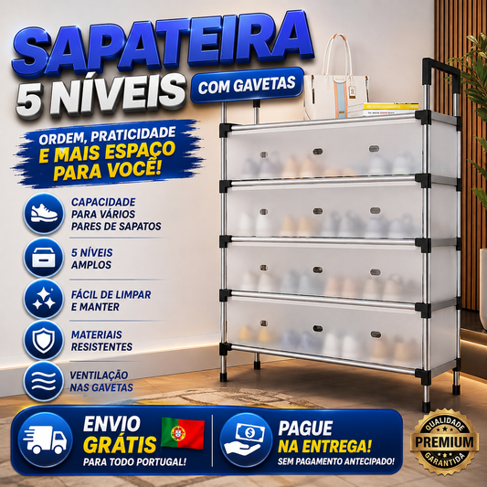 Sapateira de 5 níveis