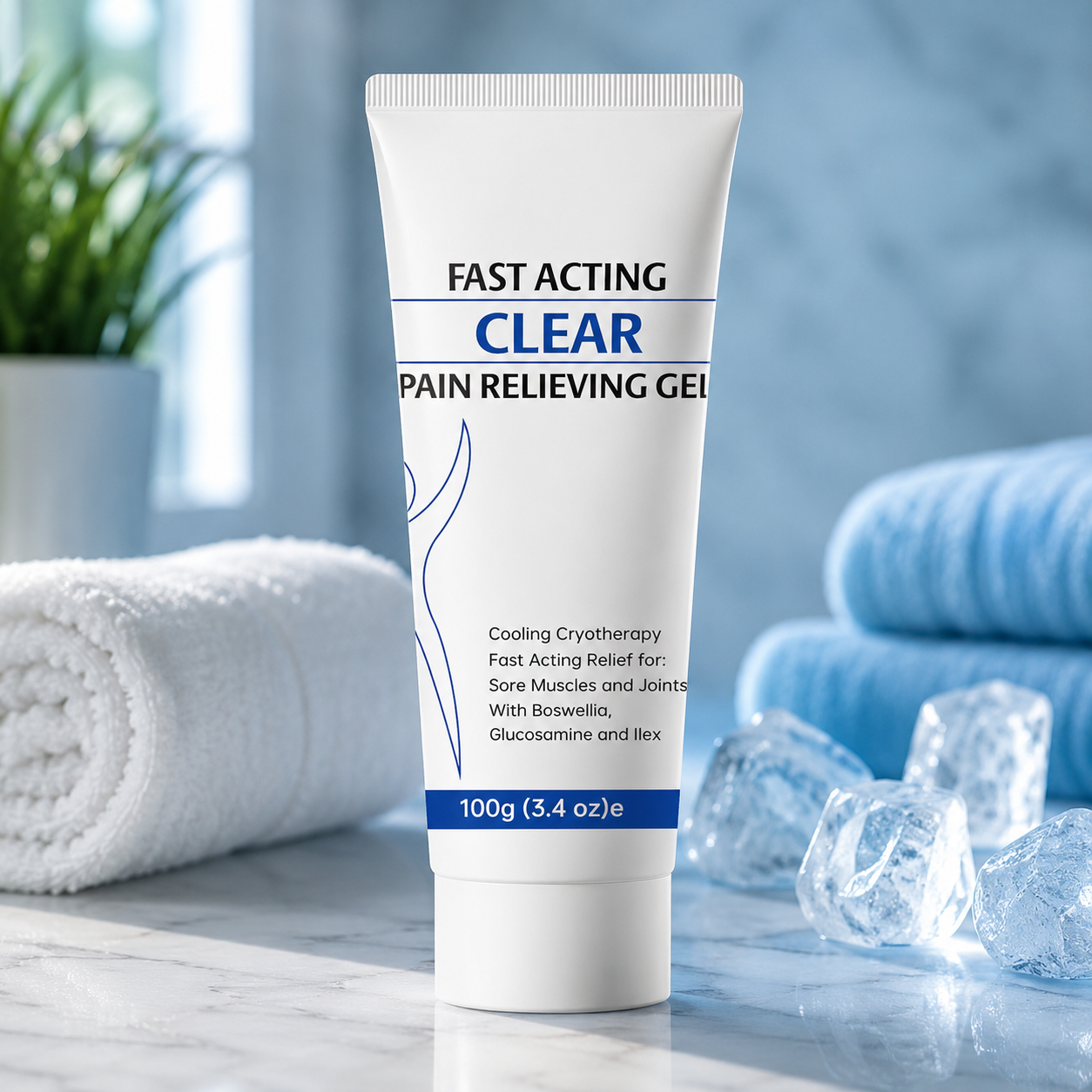 Gel para aliviar a dor com crioterapia refrescante