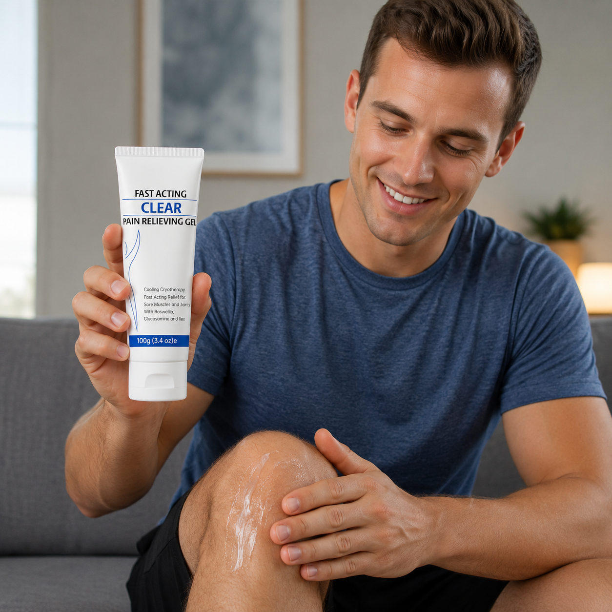 Gel para aliviar a dor com crioterapia refrescante