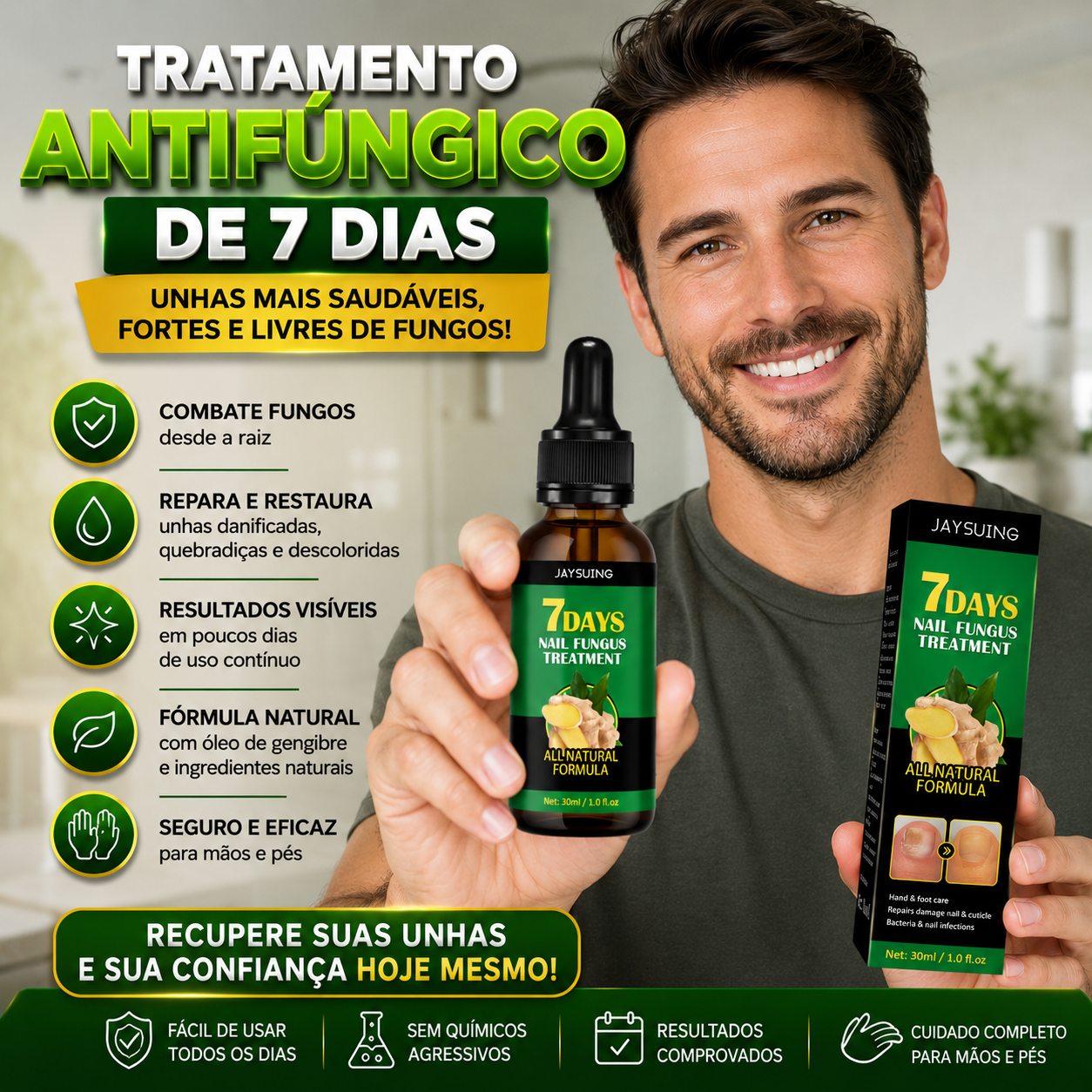 Tratamento antifúngico de 7 dias.