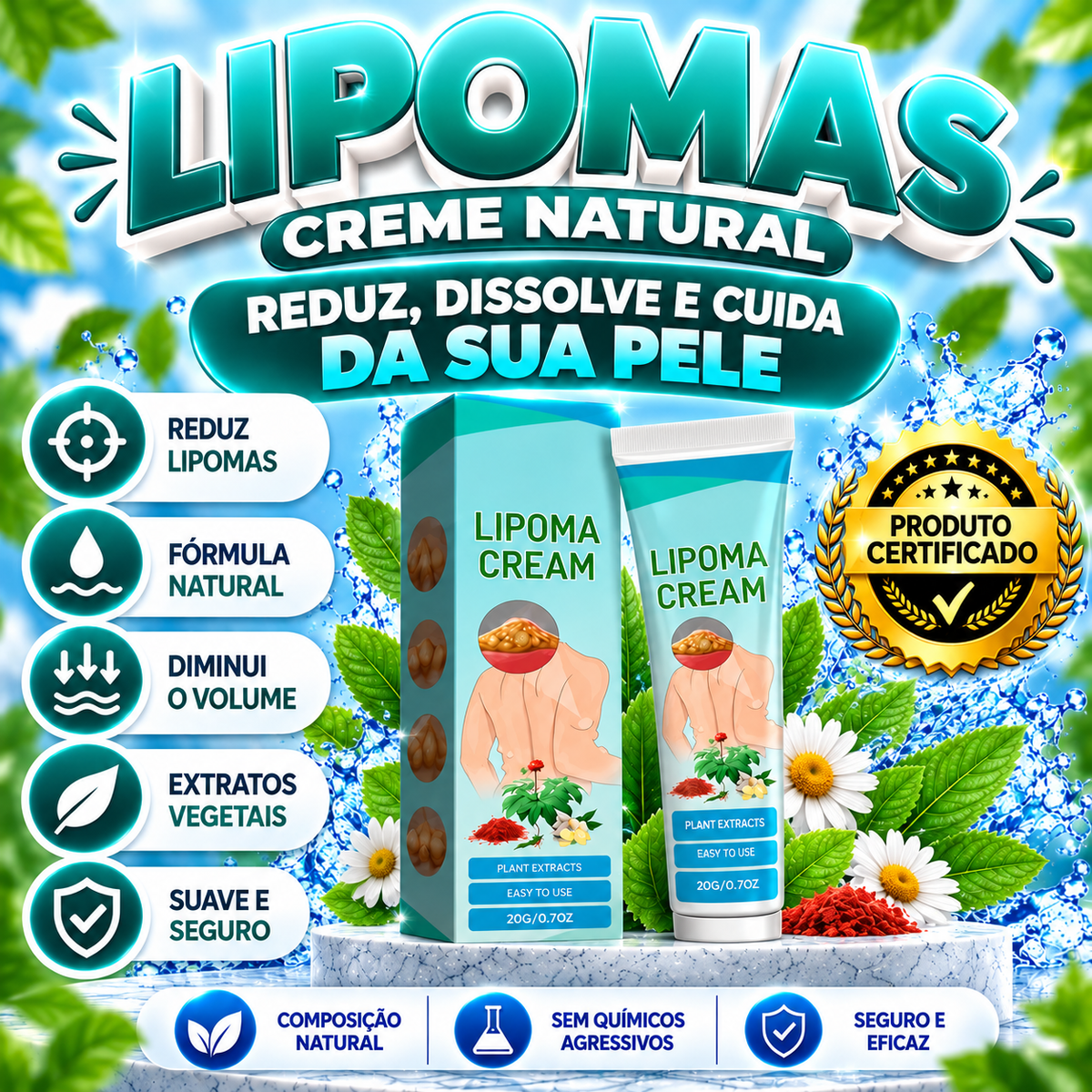 Lipomas (Creme para reduzir os nódulos de gordura)