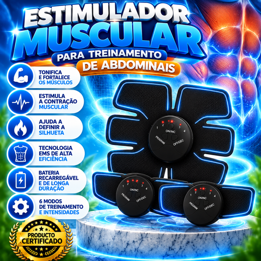 Estimulador muscular para treino abdominal
