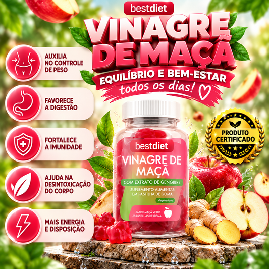 Gomas de vinagre de maçã