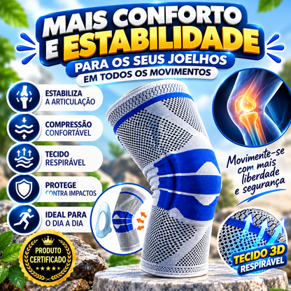 Joelheira de tecido 3D com almofada