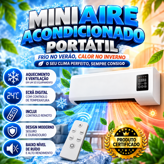 Miniar condicionado portátil 2 em 1