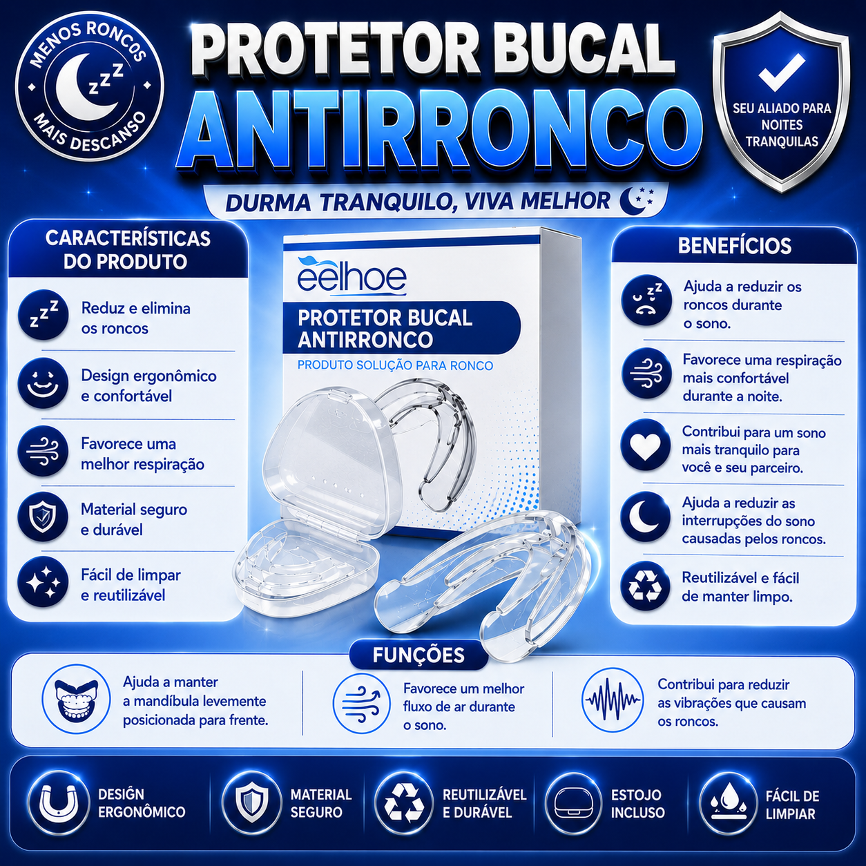 Protetor Bucal Antirronco
