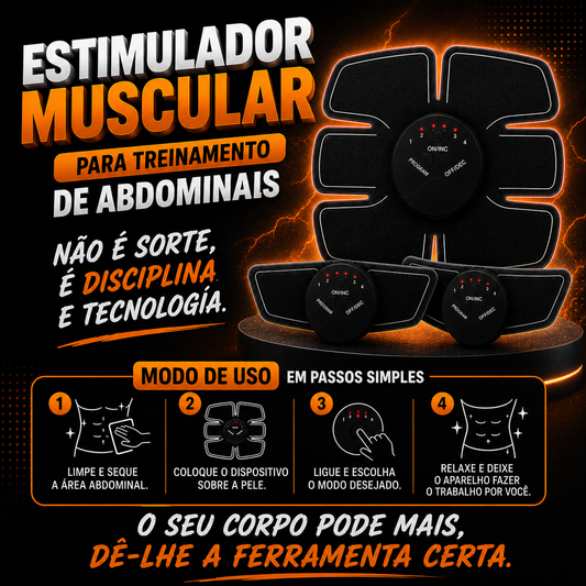 Estimulador muscular para treino abdominal