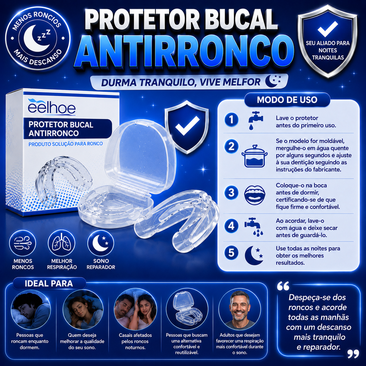 Protetor Bucal Antirronco