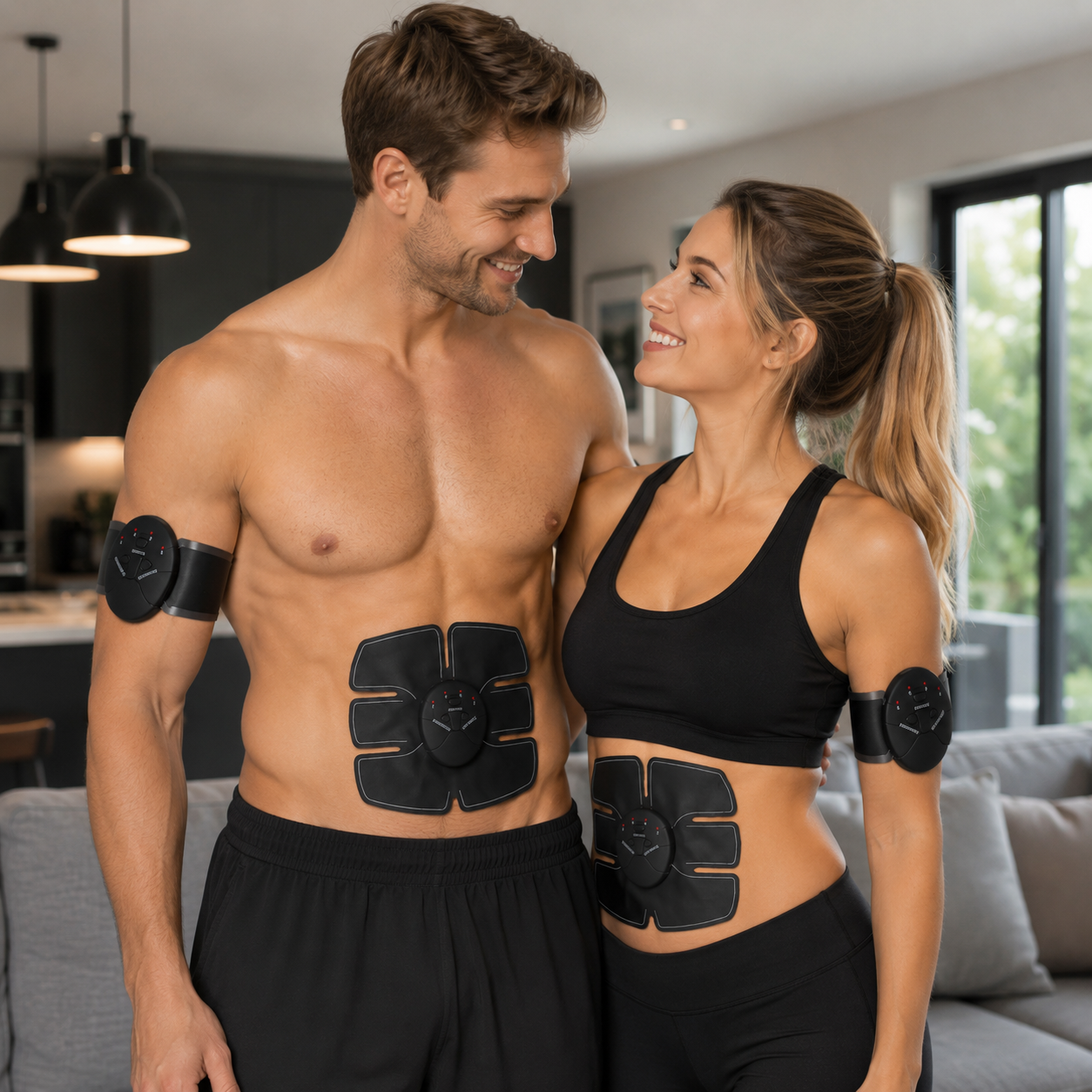 Estimulador muscular para treino abdominal