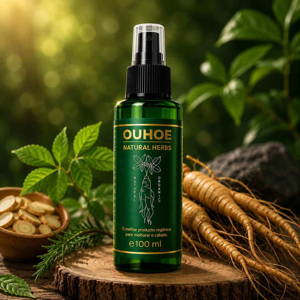 Spray de Ginseng para Crescimento Capilar